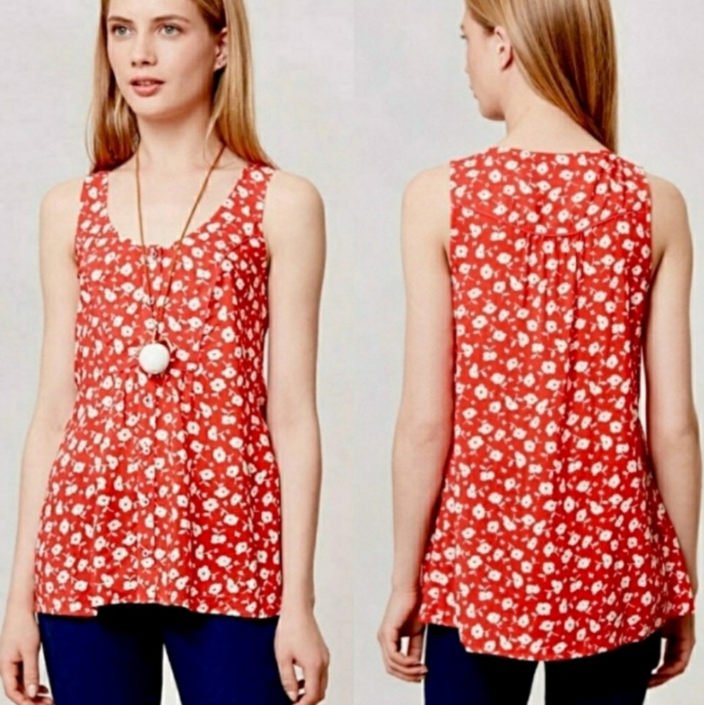 Anthropologie [Maeve] Ardmore Sleeveless Floral Top